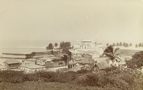 Sao Jorge da Mina Castle, Ghana. View of Sao Jorge da Mina castle overlooking the South Atlantic