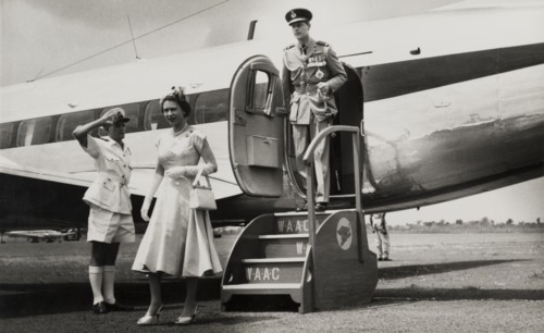 Queen Elizabeth II visits Nigeria, 1956. Queen Elizabeth II and Prince Philip, Duke of Edinburgh,