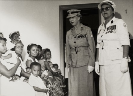 Princess Mary visits a British Red Cross clinic, Nigeria. Princess Mary, Countess of Harewood, is