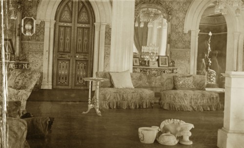 Interior at the Palace of Mysore. An opulent interior inside the Palace of Mysore. Decorated with