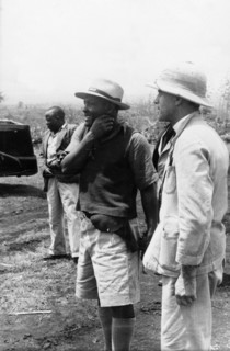 Pro-government Kikuyu and District Officer. District officer with a Kikuyu Home Guard sergeant.