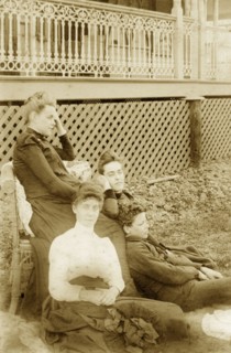 The Brodribbs at 'Nundora', Australia. Members of the Brodribb family relax, looking pensive,