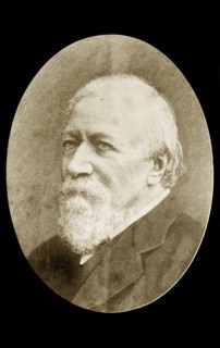 Portrait of Robert Browning. A photograph of an etched portrait featuring the prominent English