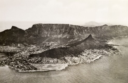 Cape Peninsula from the air. Aerial view of the Cape Peninsula showing the city of Cape Town