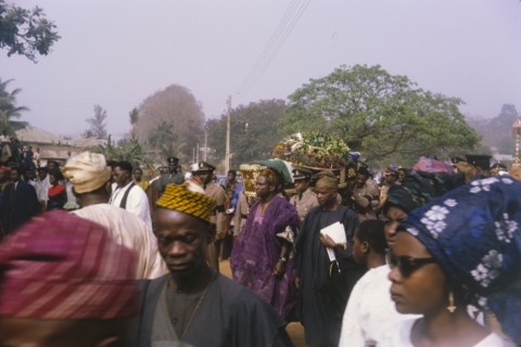 Fajuyi's state funeral. The decorated coffin of Lieutenant Colonel Francis Adekunle Fajuyi is