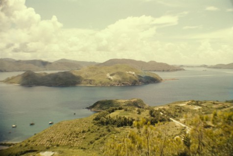 Shelter Island. View from a hillside of Shelter Island, one of the outlying islands of Hong Kong.