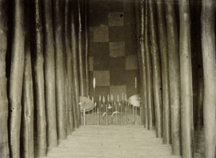 Interior view of tomb of Mutesa I. Interior view of the tomb of Mukaabya (c.1837-1884) decorated