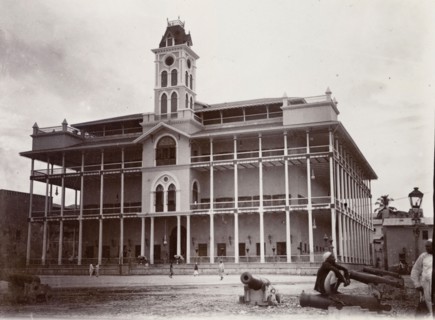 Sultan's Palace, Zanzibar. The unusual design of the four-storeyed Sultan's Palace in Zanzibar.