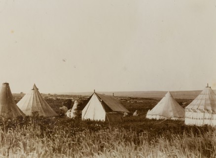 Frederick Stanbury's camp in Morocco. Tents pitched at a temporary camp site erected for Frederick