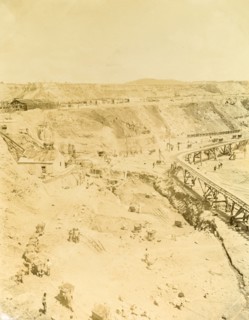 Overhead view of the Premier Diamond Mine. Overhead view of the Premier Diamond Mine, showing