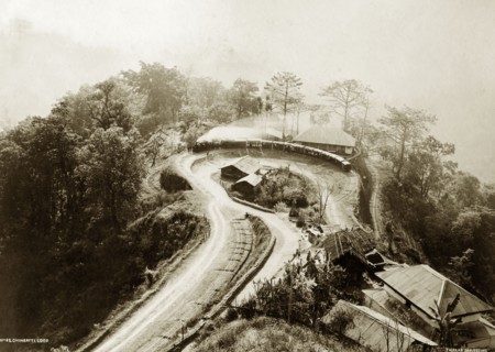 Chunbhati Loop', West Bengal. View of the 'Chunbhati Loop' at tight loop of railway line on the