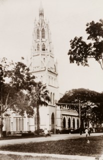 Church in Georgetown. The Roman Catholic Church in Georgetown. Georgetown, Guyana, circa 1948.