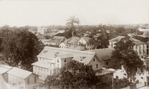 Georgetown from the watch tower. View across the rooftops of Georgetown taken from the watch tower.