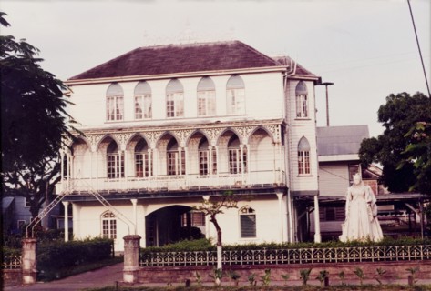 City Engineers building. A statue of Queen Victoria stands outside the City Engineers building.