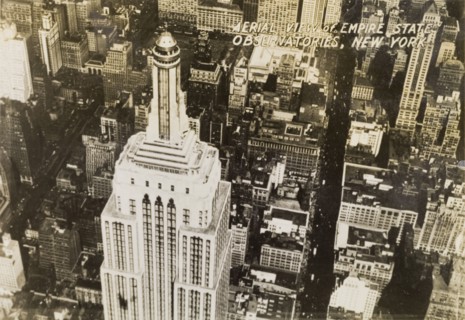 Empire State observatories. Ariel view of the observatories at the top of the Empire State Building