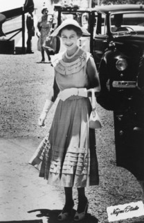 Queen Elizabeth II visiting Aden, 1954. Queen Elizabeth II smiles for the camera after arriving in