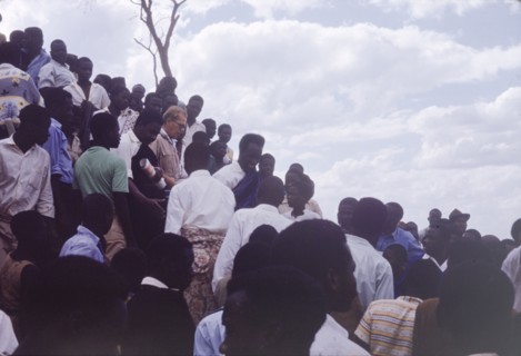 Kenneth Kaunda at United National Independence Party rally. Kenneth Kaunda (born 1924), President