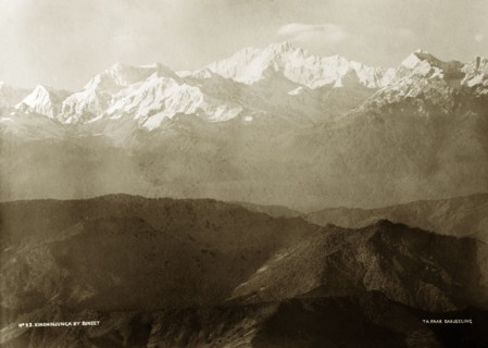 Kanchenjunga by sunset. View of the Himalayan mountain Kanchenjunga, taken at sunset. India-Nepal