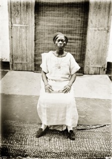 Portrait of a Nigerian woman. Portrait of a Nigerian woman, seated and looking proudly into the