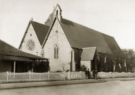 A church in Queensland. A double-aisled stone church with a steep roof. Queensland, Australia,