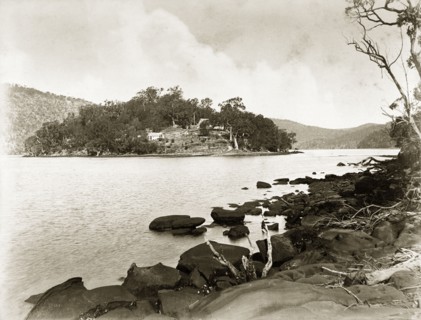 Bar Island, Hawkesbury River. View of Bar Island on the Hawkesbury River. New South Wales,
