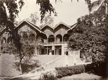 The European Club, Ross Island. The large colonial building which housed the European Club. Ross