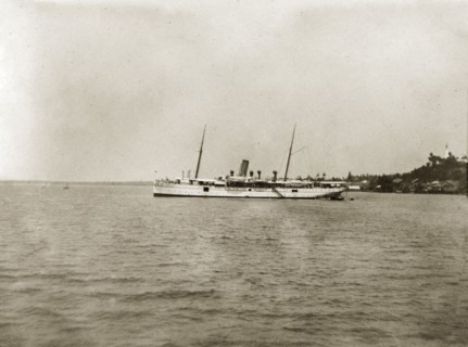 RIMS 'Mayo' at sea. RIMS 'Mayo', a naval steamer belonging to the Royal Indian Marine Service,