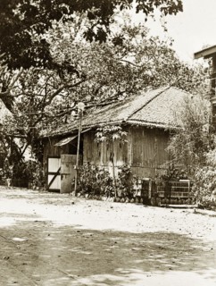 Road to the Bombay dockyard. A road leading to the slipways and boat sheds of a government dockyard