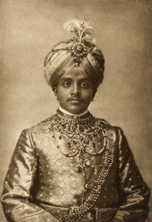 Maharajah of Mysore. Half-length studio portrait of Krishna Raja Wadiyar IV (1884-1940), Maharajah