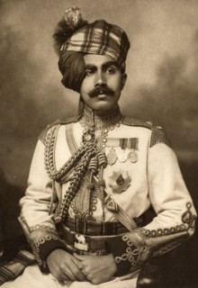 Maharajah of Bikaner. Studio portrait of Sir Ganga Singh (1880-1943), Maharajah of Bikaner, dressed