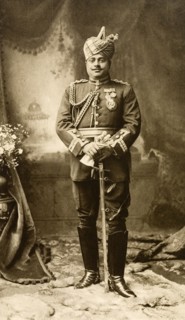 Maharajah of Gwalior. Studio portrait of Sir Madhava Rao Sindhia (1876-1925), Maharajah of Gwalior,