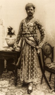 Maharao of Kota. Studio portrait of Sir Umed Singh (1873-1940), Maharao of Kota, dressed in his