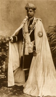 Sir Rama Varma. Studio portrait of Sir Rama Varma (1853-1943), Raja of Kochi, dressed in his robes