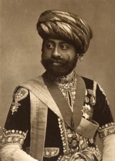 Sir Waghji Ravaj. Half-length studio portrait of Sir Waghji Ravaji (1858-1922), Thakur Sahib of