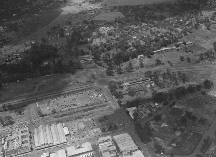 Air patrol over Littleton's town'. Aerial view taken from a patrol plane of a city identified by