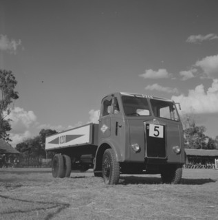 Ozo truck, Kenya. An open-backed Ozo truck, number 15 in a vehicle parade at the Royal Show. Kenya,