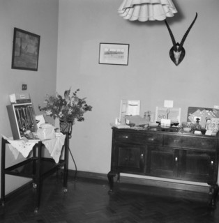 Wedding gifts. Interior shot of a room containing wedding gifts received by the newlywed