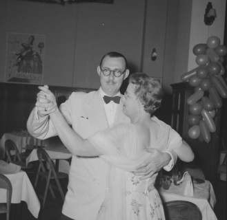 Northern Counties dance. A formally dressed couple, captured on the dance floor at the Northern