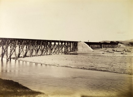 Port Antonio extension line. A narrow trestle bridge carries the Port Antonio railway extension