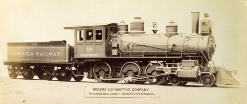 Number 19, Jamaica Railway. Profile shot of number 19, a four cylinder compound steam locomotive