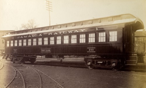 First class carriage, Jamaica. A Jamaica Railway first class carriage sits on rails at a siding.