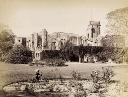 Ruins of the British Residency. The British Residency at Lucknow, ruined during the Indian Mutiny