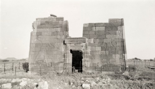Ancient Egyptian-style ruins. Ruins of an ancient Egyptian-style building, displaying deep cut