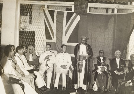 The Liwali of Mombasa's speech. The Liwali (Muslim government representative) of Mombasa, Sheikh
