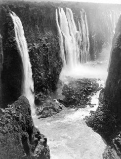 Victoria Falls. View of Victoria Falls, situated on the Zambezi River on the border between