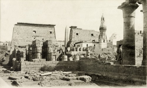 The mosque of Abou El Hagag. The mosque of Abou El Hagag, hidden within the ancient ruins of Luxor