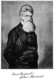 John Brown. Signed portrait of John Brown (1800-1859), an American slavery abolitionist who was one