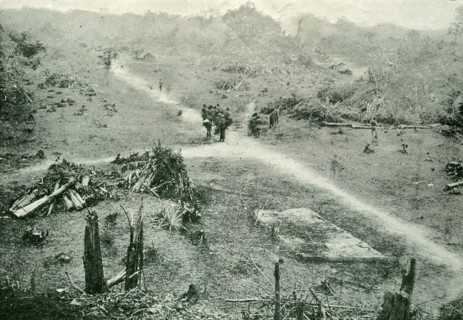 Lungundo after. The once thriving rural village of Lungundo, one of many habitations destroyed