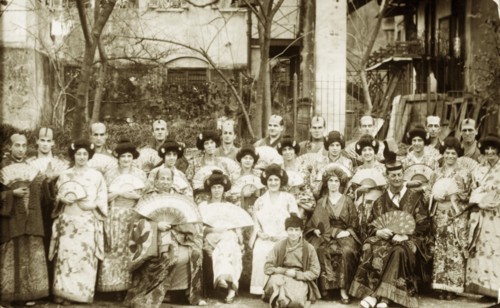 Cast of 'The Mikado', 1928. Members of the Gibraltar Operatic & Dramatic Society pose in full