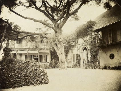 Courtyard in Gibraltar. The courtyard of a colonial house. One of several photographs taken during